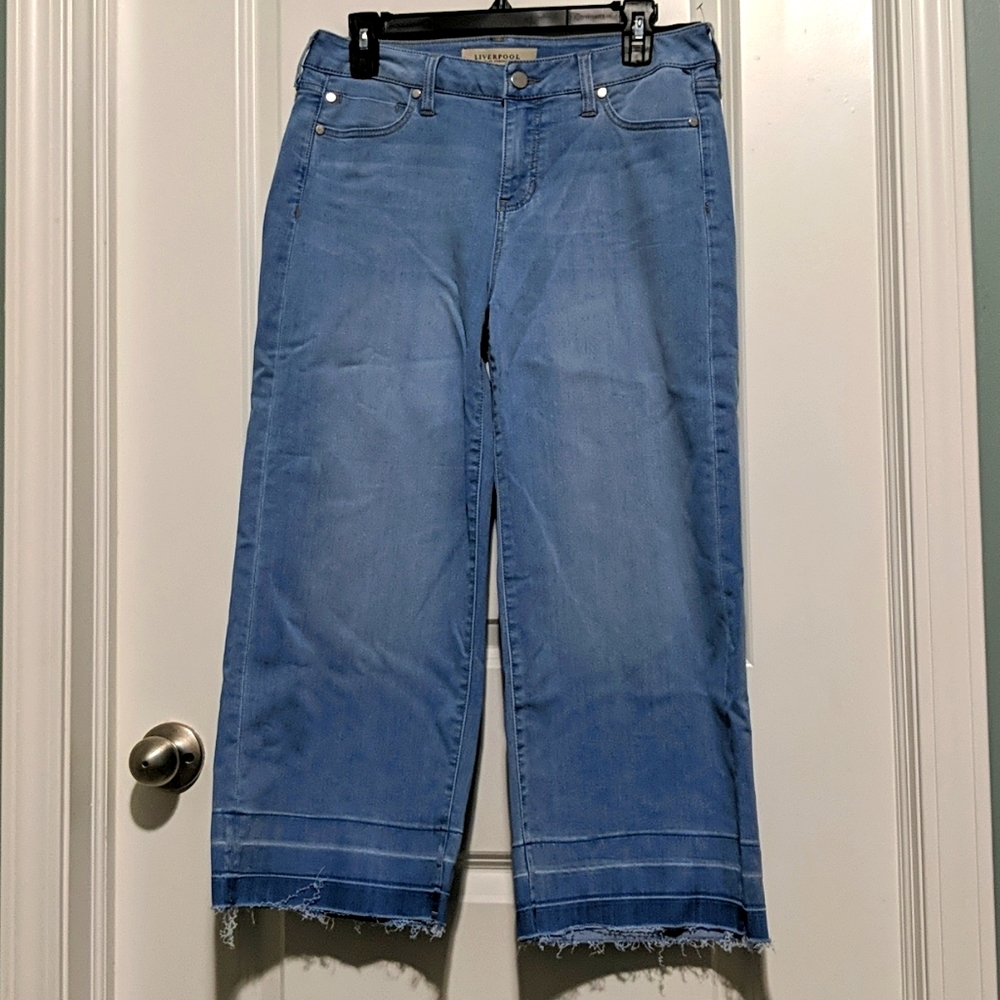 Never worn Crop Wide Leg Jeans